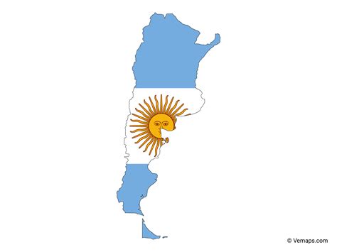 argentina flag and map
